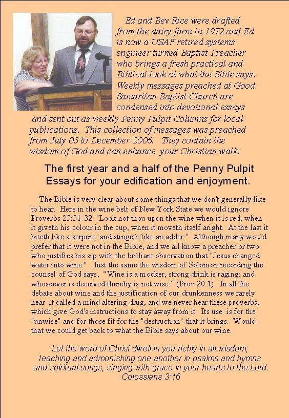 Penny Pulpit Essays of 2006