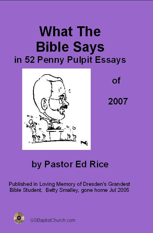 Penny Pulpit Essays 2007